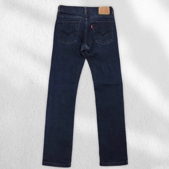 Levi's 510 Skinny Jeans Boys 14 Dark Wash Mid Rise Straight Leg - Picture 2 of 8